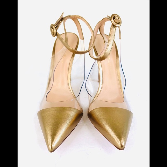 Gianvito Rossi Metallic Pvc Anise Strap Sandals